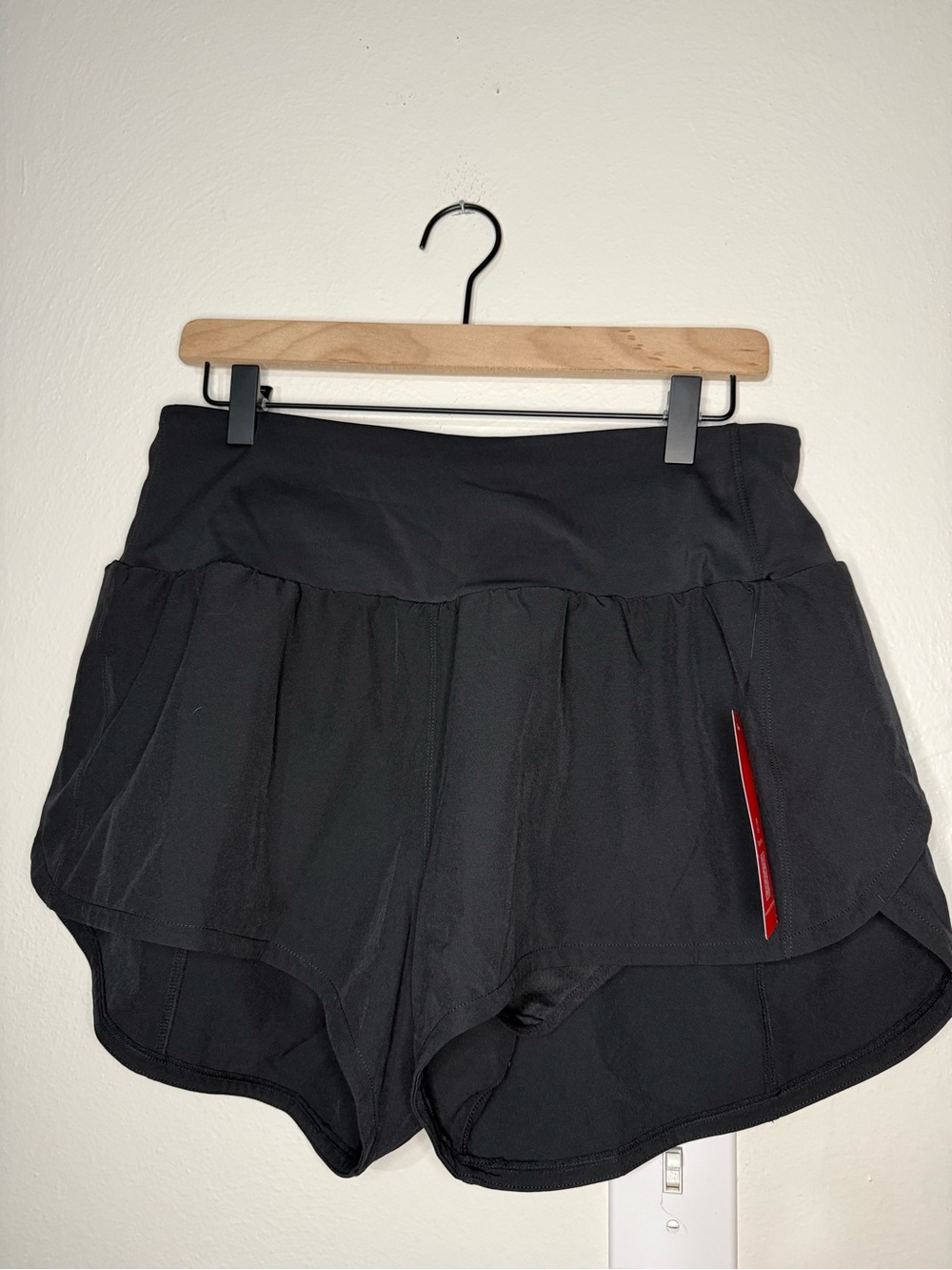 The Gym People Women’s High Waisted Run Shorts Size Large Black